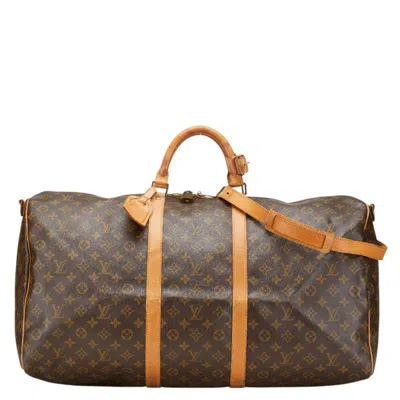 Pre-owned Louis Vuitton Brown Pvc Leather Boston Bag Shoulder Bag ()