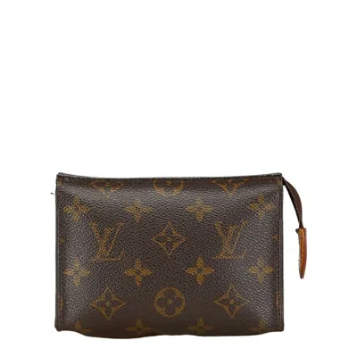 Pre-owned Louis Vuitton Brown Pvc Leather Clutch Bag ()