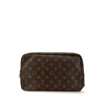 Pre-owned Louis Vuitton Brown Pvc Leather Clutch Bag ()