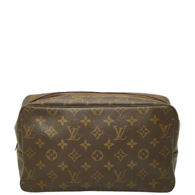 Pre-owned Louis Vuitton Brown Pvc Leather Clutch Bag ()