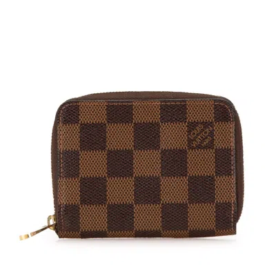 Pre-owned Louis Vuitton Brown Pvc Leather Coin Purse/coin Case ()