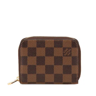 Pre-owned Louis Vuitton Brown Pvc Leather Coin Purse/coin Case ()