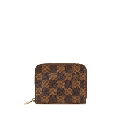 Pre-owned Louis Vuitton Brown Pvc Leather Coin Purse/coin Case ()