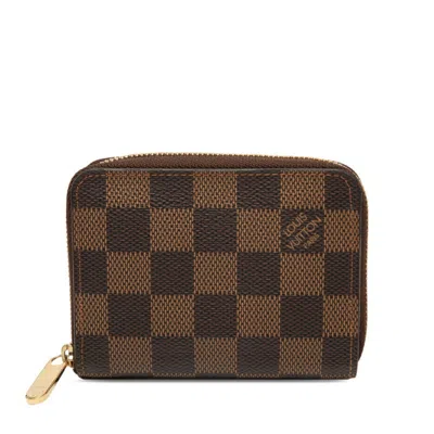 Pre-owned Louis Vuitton Brown Pvc Leather Coin Purse/coin Case ()