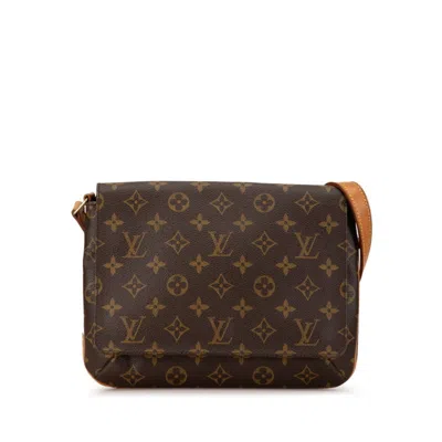Pre-owned Louis Vuitton Brown Pvc Leather Handbag Shoulder Bag ()