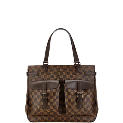 Pre-owned Louis Vuitton Brown Pvc Leather Handbag Tote Bag ()