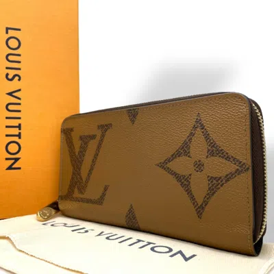 Pre-owned Louis Vuitton Brown Pvc Leather Long Wallet (bi-fold) ()