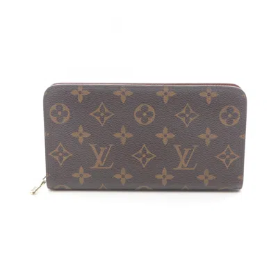 Pre-owned Louis Vuitton Brown Pvc Leather Long Wallet (bi-fold) ()