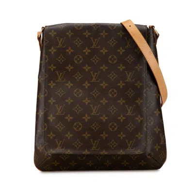 Pre-owned Louis Vuitton Brown Pvc Leather Pochette Pouch Shoulder Bag ()