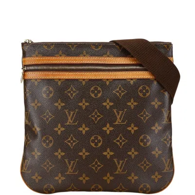 Pre-owned Louis Vuitton Brown Pvc Leather Pochette Shoulder Bag ()