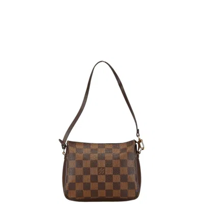 Pre-owned Louis Vuitton Brown Pvc Leather Pouch Shoulder Bag ()