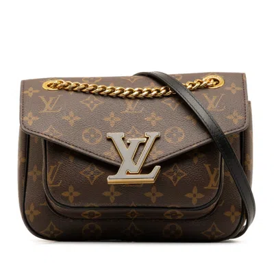 Pre-owned Louis Vuitton Brown Pvc Leather Shoulder Bag ()