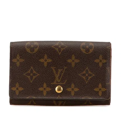 Pre-owned Louis Vuitton Brown Pvc Leather Wallet (bi-fold) ()