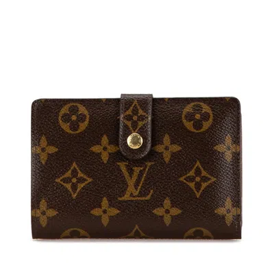 Pre-owned Louis Vuitton Brown Pvc Leather Wallet (bi-fold) ()