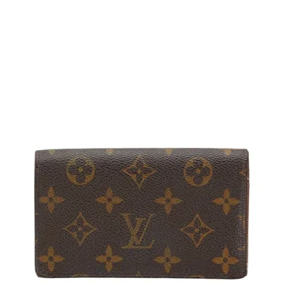 Pre-owned Louis Vuitton Brown Pvc Leather Wallet (bi-fold) ()