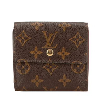 Pre-owned Louis Vuitton Brown Pvc Leather Wallet (bi-fold) ()