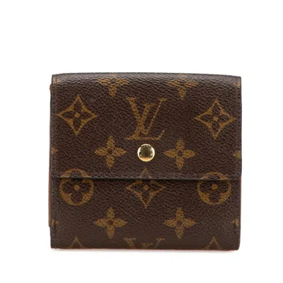 Pre-owned Louis Vuitton Brown Pvc Leather Wallet (bi-fold) ()