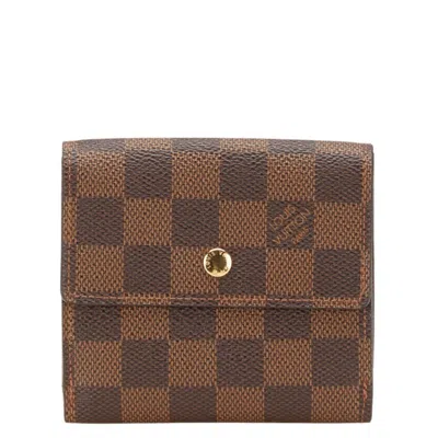 Pre-owned Louis Vuitton Brown Pvc Leather Wallet (bi-fold) ()