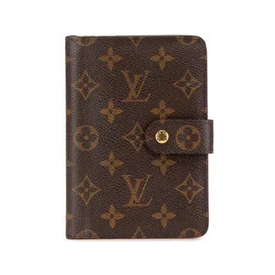 Pre-owned Louis Vuitton Brown Pvc Leather Wallet (bi-fold) ()