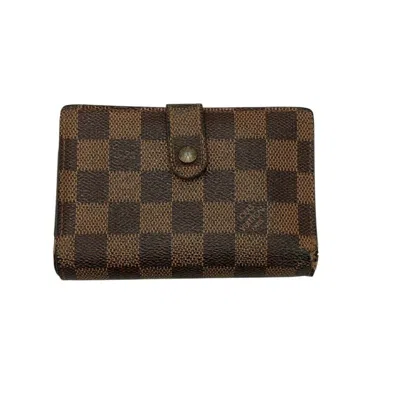 Pre-owned Louis Vuitton Brown Pvc Leather Wallet (bi-fold) ()
