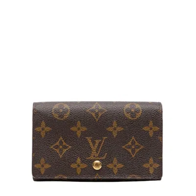 Pre-owned Louis Vuitton Brown Pvc Leather Wallet (bi-fold) ()