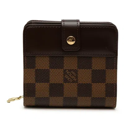 Pre-owned Louis Vuitton Brown Pvc Leather Wallet (bi-fold) ()