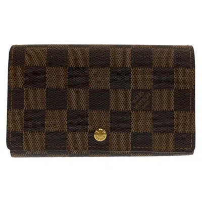 Pre-owned Louis Vuitton Brown Pvc Long Wallet (bi-fold) ()