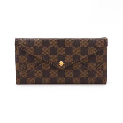 Pre-owned Louis Vuitton Brown Pvc Long Wallet (bi-fold) ()