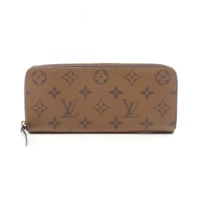 Pre-owned Louis Vuitton Brown Pvc Long Wallet (bi-fold) ()