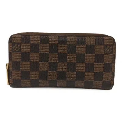 Pre-owned Louis Vuitton Brown Pvc Long Wallet (bi-fold) ()