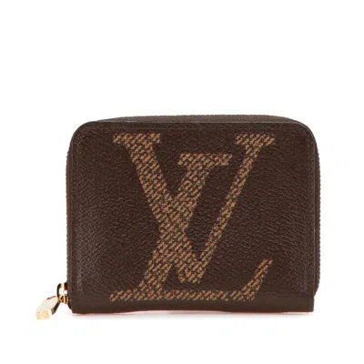 Pre-owned Louis Vuitton Brown Pvc Long Wallet (bi-fold) ()