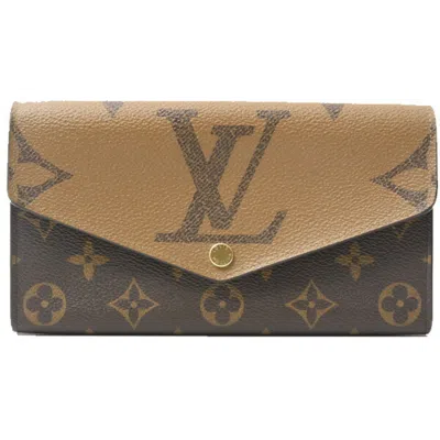 Pre-owned Louis Vuitton Brown Pvc Long Wallet (bi-fold) ()