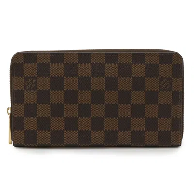 Pre-owned Louis Vuitton Brown Pvc Long Wallet (bi-fold) ()