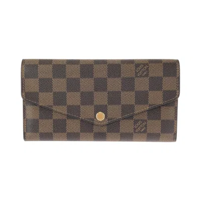Pre-owned Louis Vuitton Brown Pvc Long Wallet (bi-fold) ()