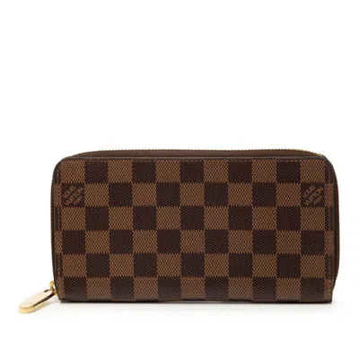 Pre-owned Louis Vuitton Brown Pvc Long Wallet (bi-fold) ()