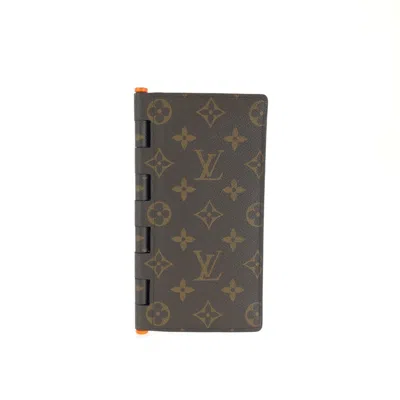 Pre-owned Louis Vuitton Brown Pvc Long Wallet (bi-fold) ()