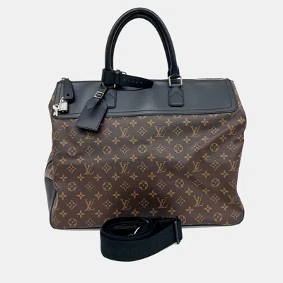 Pre-owned Louis Vuitton Brown Pvc Makassar Neo Greenwich Bag