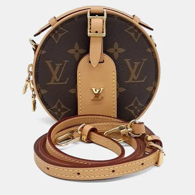 Pre-owned Louis Vuitton Brown Pvc Mini Boite Chapeau