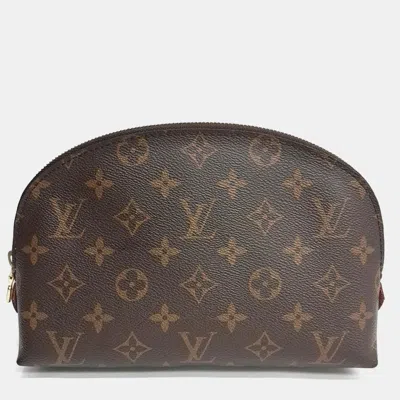 Pre-owned Louis Vuitton Brown Pvc Monogram Cosmetic Pouch Gm