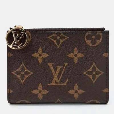 Pre-owned Louis Vuitton Brown Pvc Monogram Lisa Wallet