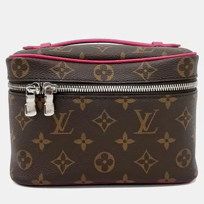 Pre-owned Louis Vuitton Brown Pvc Nice Mini