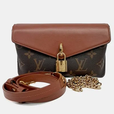 Pre-owned Louis Vuitton Brown Pvc Padlock-on Strap