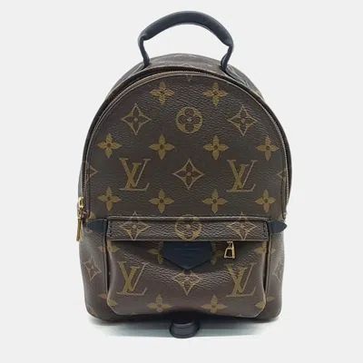 Pre-owned Louis Vuitton Brown Pvc Palm Springs Mini Backpack