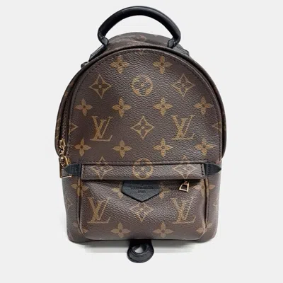 Pre-owned Louis Vuitton Brown Pvc Palm Springs Mini Backpack
