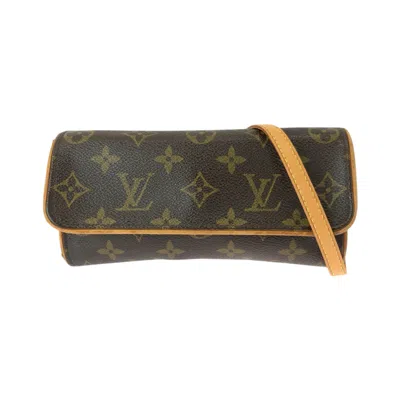 Pre-owned Louis Vuitton Brown Pvc Pochette Shoulder Bag ()
