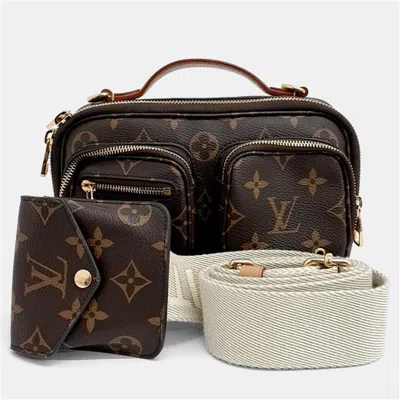 Pre-owned Louis Vuitton Brown Pvc Utility Crossbody Bag