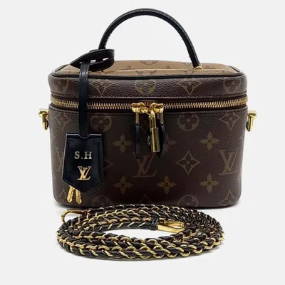 Pre-owned Louis Vuitton Brown Pvc Vanity Pm