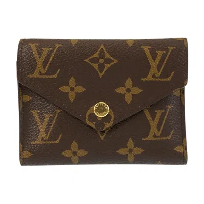 Pre-owned Louis Vuitton Brown Pvc Wallet (tri-fold) ()