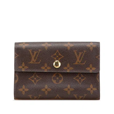 Pre-owned Louis Vuitton Brown Pvc Wallet (tri-fold) ()