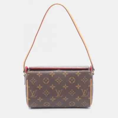 Pre-owned Louis Vuitton Brown Recital Monogram Canvas Shoulder Bag